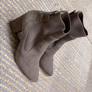 Gray Steve Madden sock booties